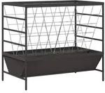 vidaXL Viehfutterspender Schwarz 100 x 60 x 90 cm Kaltgewalzter Stahl