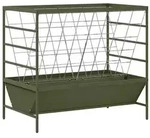 vidaXL Viehfutterspender Olive Gr&uuml;n 100 x 60 x 90 cm