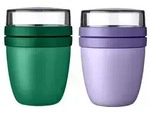 Mepal | Lunchpot Ellipse Mixed | Vivid Green + Vivid Lilac | M&uuml;slibecher to go 