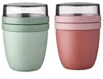 Mepal | Lunchpot Ellipse Mixed | Nordic Sage & Vivid Mauve | praktischer...