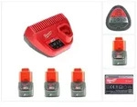 Milwaukee Akku Starter Set 12 V mit 3x Akku 2,0 Ah + M12 C12C Ladeger&auml;t