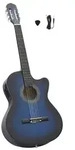 vidaXL Westerngitarre Cutaway mit Equalizer und 6 Saiten Blau