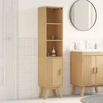 vidaXL Badschrank Braun 35x30x159 cm Massivholz Kiefer