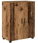 vidaXL Badezimmerschrank mit Speicher mit T&uuml;r Altholz 60 x 35 x 80 cm