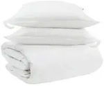 vidaXL Bettdecken Set mit Kissen 3 pcs Wei&szlig; Daunenfeder