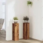 vidaXL Pflanzenst&auml;nder 2 Stk. Altholz-Optik 17x17x60 cm Holzwerkstoff