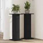 vidaXL Pflanzenst&auml;nder 2 Stk. Schwarz Eiche 30x30x80 cm Holzwerkstoff