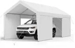 VEVOR Carport, 3,65x6,09x3,02 m Auto&uuml;berdachung, Zeltgarage mit abnehmbaren