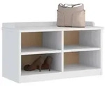 vidaXL Flurbank SANDNES Wei&szlig; 87x40x50 cm Massivholz Kiefer
