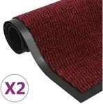 vidaXL Schmutzfangmatten 2 Stk. Rechteckig Getuftet 80x120cm Rot