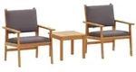 vidaXL 3-tlg. Garten-Bistro-Set mit Kissen Massivholz Akazie