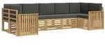 vidaXL Outdoor-Sofagarnitur 7 pcs Wei&szlig; und Anthrazit