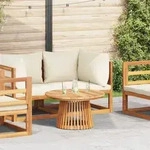 vidaXL Gartenkaffetisch &Oslash;70x40 cm Massivholz Teak
