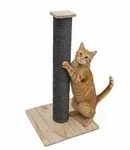 62cm Sisal Kratzs&auml;ule f&uuml;r Katzen mit Bambus Bodenplatte - Kratzbaum Klein...