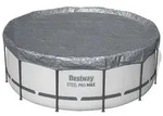 Bestway Poolabdeckung &Oslash;4,88 m Rund Polyester Grau
