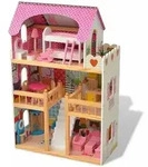 vidaXL 3-St&ouml;ckiges Puppenhaus Holz 60 x 30 x 90 cm