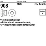 Verschlu&szlig;schraube DIN 908 Bund/Innen-6kt G 1/4 A Stahl 100 St&uuml;ck