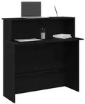vidaXL Empfangstheke Schwarz 100x50x103,5 cm Holzwerkstoff