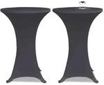 vidaXL Tischhusse Stretchhusse 2 Stk 70 cm Anthrazit