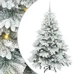 vidaXL K&uuml;nstlicher Weihnachtsbaum mit 150 LEDs Wei&szlig; 150 cm PE und PVC