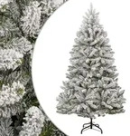 vidaXL K&uuml;nstlicher Weihnachtsbaum Klappbar Beschneit 210 cm