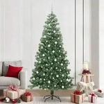 vidaXL Weihnachtsbaum mit 300 LEDs mit St&auml;nder Gr&uuml;n 240 cm PVC