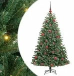 vidaXL K&uuml;nstlicher klappbarer Weihnachtsbaum mit 150 LEDs Gr&uuml;n 150 cm