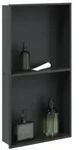 vidaXL Duschnische Mattschwarz 32x62x9 cm Edelstahl