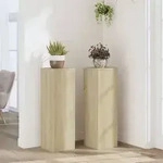 vidaXL Pflanzenst&auml;nder 2 Stk. Sonoma-Eiche 25x25x80 cm Holzwerkstoff