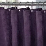 Waffel Duschvorhang Textil Anti Schimmel Wasserdicht 92x182cm Lila