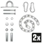 2 x 230kg H&auml;ngesessel Kette mit Deckenhaken - Aufh&auml;ngung f&uuml;r Schaukel...