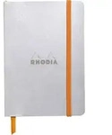 Rhodia flexibles Notizbuch A6 72 Bl liniert, Papier 90g, Silber 117301C