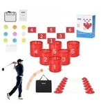 VEVOR Golfspiel Set, 6-Loch-Golfplatz, _bungsspiele f&uuml;r Golf im Eimer,
