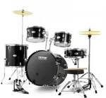 VEVOR Schlagzeug, 5-teilig, Drum in voller Gr&ouml;_e mit Bass-Toms, Snare,...