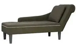 vidaXL Chaiselongue mit Kissen & Rechter Armlehne Armeegr&uuml;n Kunstleder