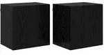 vidaXL TV-Wandregale 2 pcs Schwarz Eichen-Optik 40,5x30x40cm