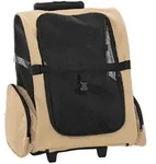 vidaXL Trolley f&uuml;r Haustiere 3-in-1 Sandfarbe 48x32x57 cm cm Oxford-Gewebe