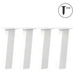 vidaXL Couchtischbeine 4 Stk. Wei&szlig; 42 cm Stahl