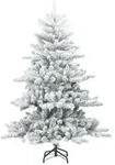 vidaXL K&uuml;nstlicher klappbarer Weihnachtsbaum Wei&szlig; 150 cm PVC und Stahl