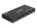 Delock HDMI Splitter 1 x in zu 4 out 4K 60 Hz mit Downscaler