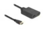 Delock HDMI Switch 2 x in zu 1 out 8K 60 Hz mit integriertem Kabel 50 - Kabel -