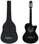 vidaXL 12-tlg. Western Gitarren-Set mit Equalizer und 6 Saiten Schwarz