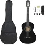 "vidaXL 8-tlg. Klassikgitarren-Set f&uuml;r Anf&auml;nger Schwarz 1/2 34""