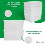 Novaliv Aufbewahrungsbox mit Deckel 15L transparente Nestbar stapelbare Plastikbox