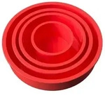 Intirilife 4-teiliges Set Silikon Kuchenbackformen in Rot - 10 cm, 16.3 cm,...