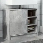 vidaXL Waschbeckenunterschrank Betongrau 63x29x55 cm Holzwerkstoff