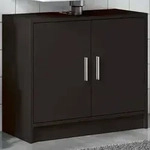 vidaXL Waschbeckenunterschrank Schwarz 63x29x55 cm Holzwerkstoff