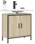 vidaXL Waschbeckenunterschrank Sonoma-Eiche 60x30x60 cm Holzwerkstoff