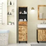 vidaXL Badschrank 38x33x160 cm Massivholz Mango