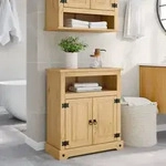 vidaXL Badschrank Corona 70x33x80 cm Massivholz Kiefer